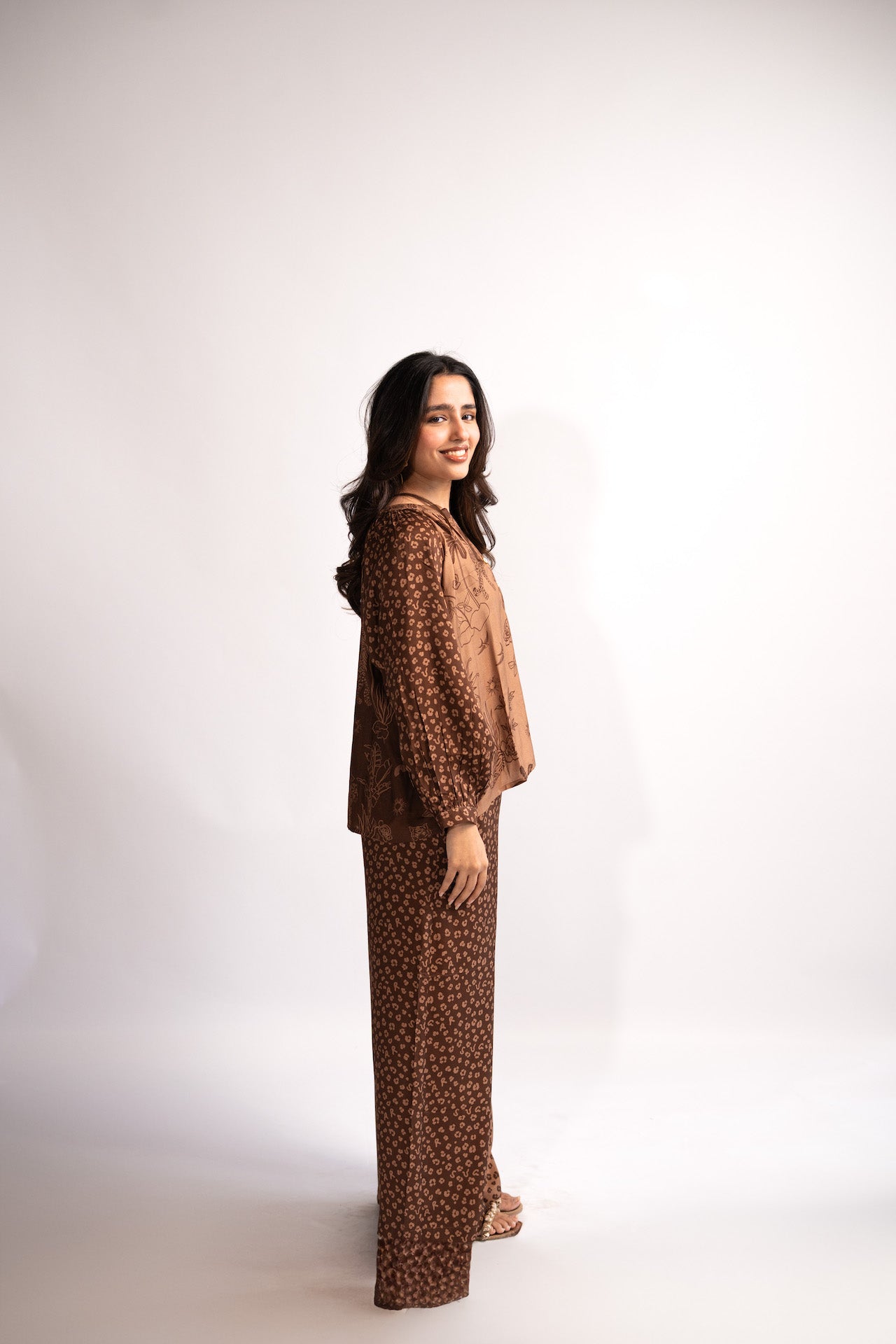 Safari balloon sleeve top + Pants