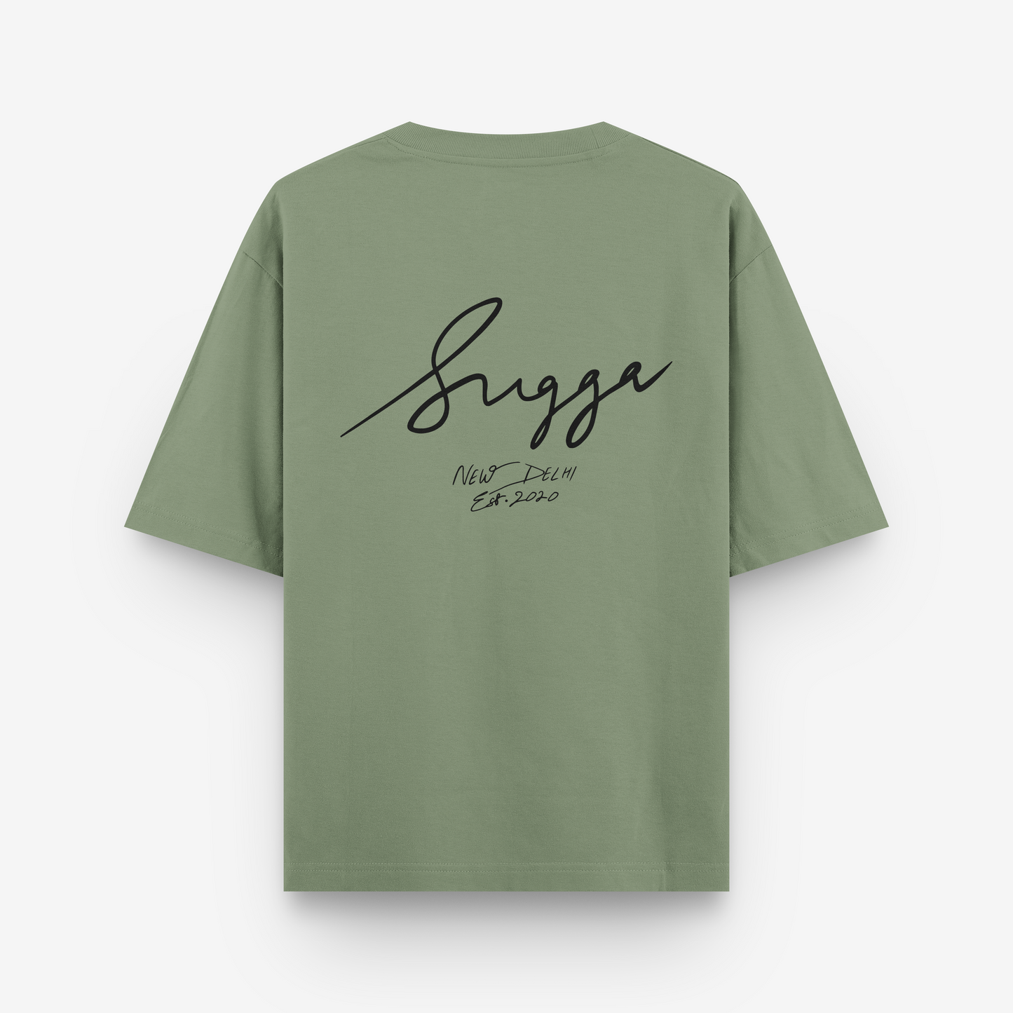 Sugga Handwritten Tshirt In Sage Green