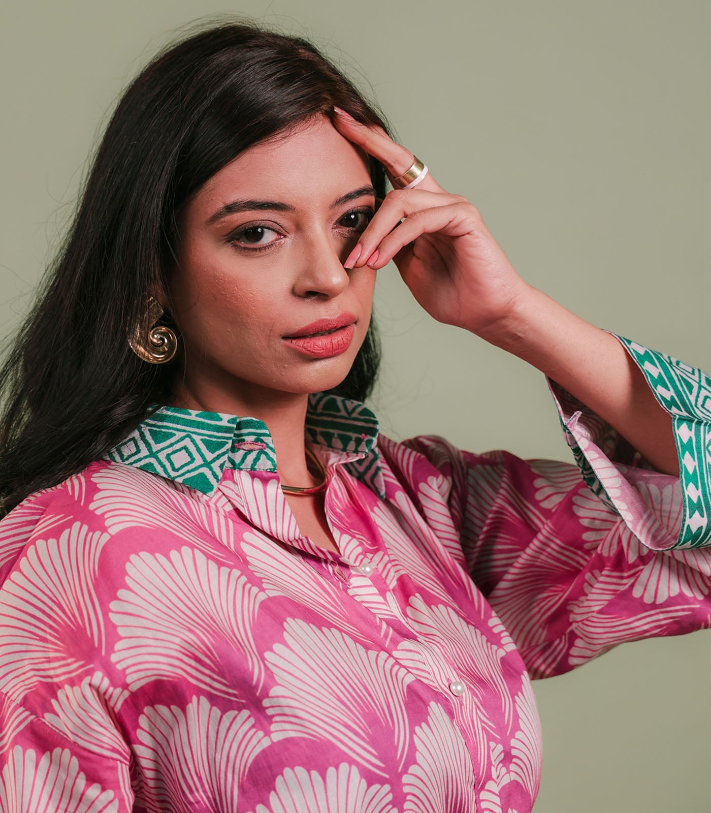 MAGENTA PRINTED CO ORD SET
