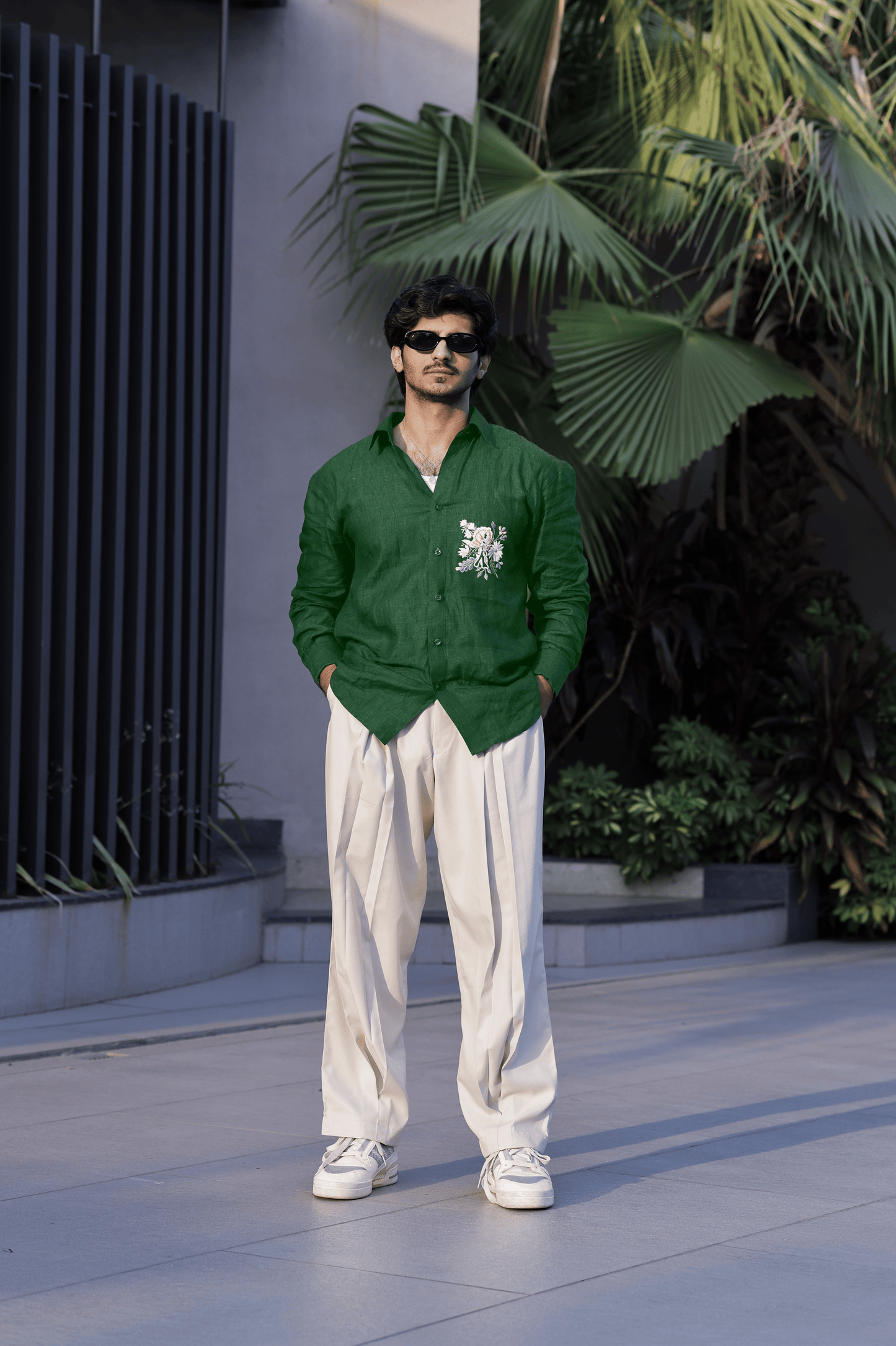 HARA KHADI SHIRT WITH PLEATED PANTS