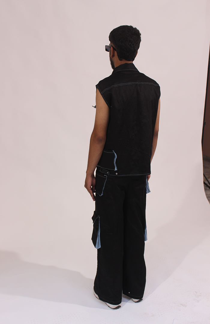 space utility pants black-powder blue