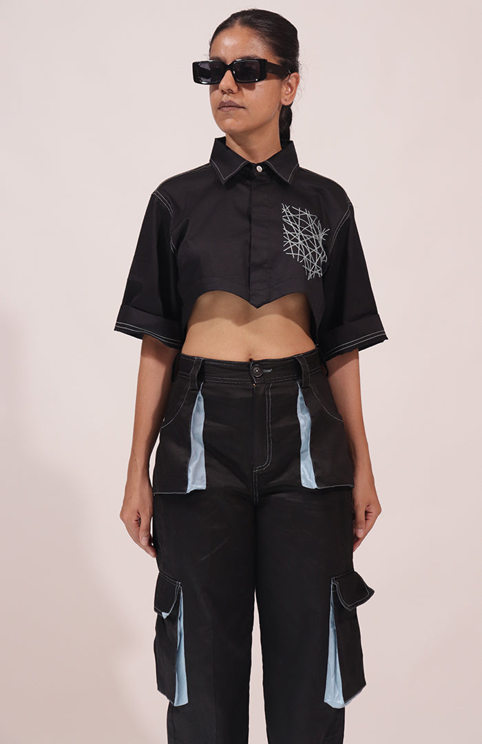 space utility pants black-powder blue