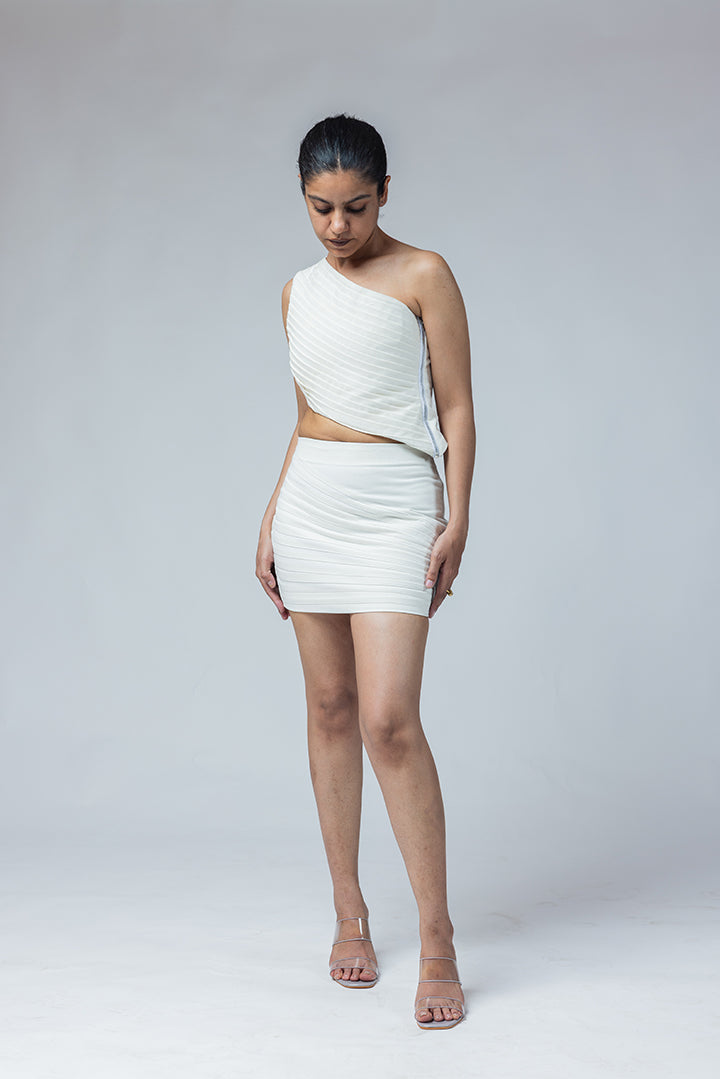 DRIPPING BEATS SKIRT OFF-WHITE