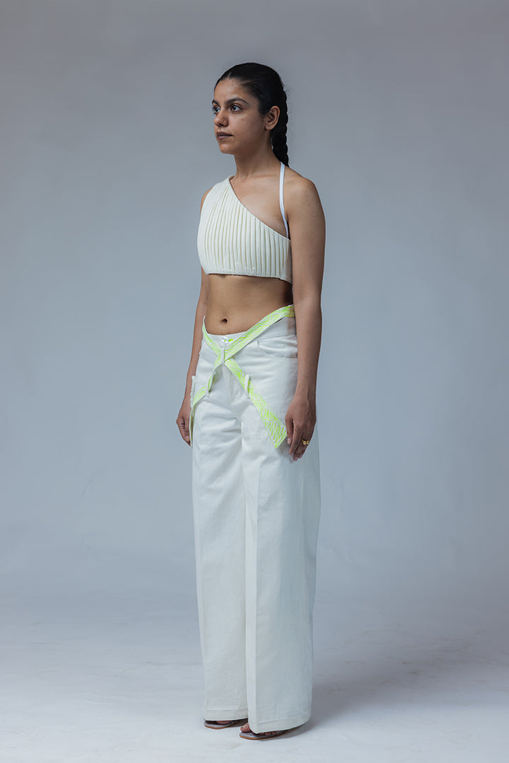 FEEL THE BEAT TOP-JEANS SET (OFF-WHITE)