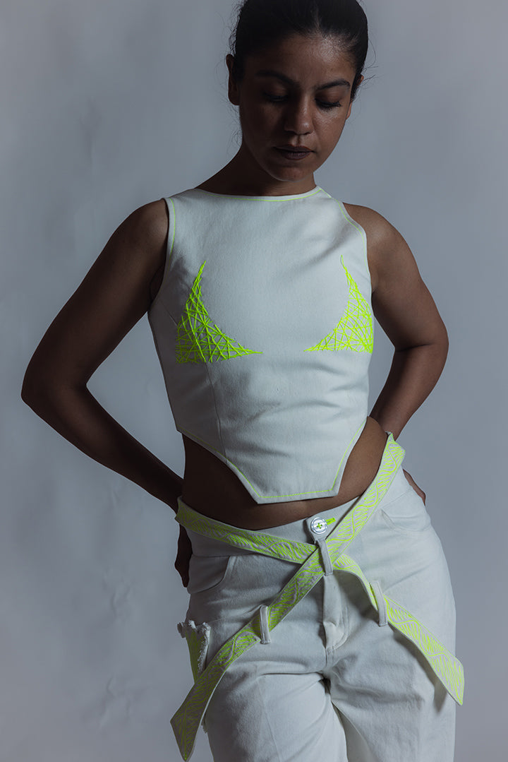 mayajaal off-white top