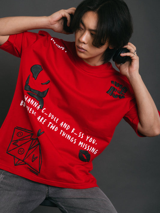 Unisex Kiss & Cuddles Red T-shirt