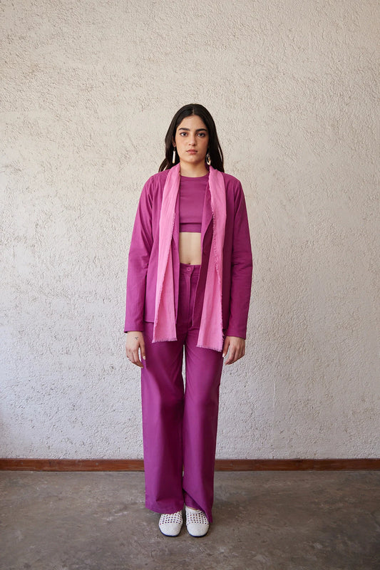 DOWNTOWN JACKET IN BERRY