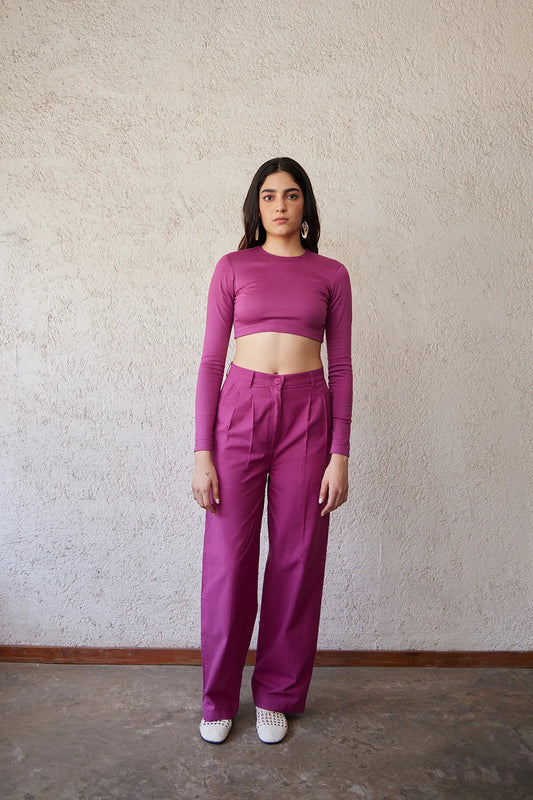 DOWNTOWN PANTS IN BERRY