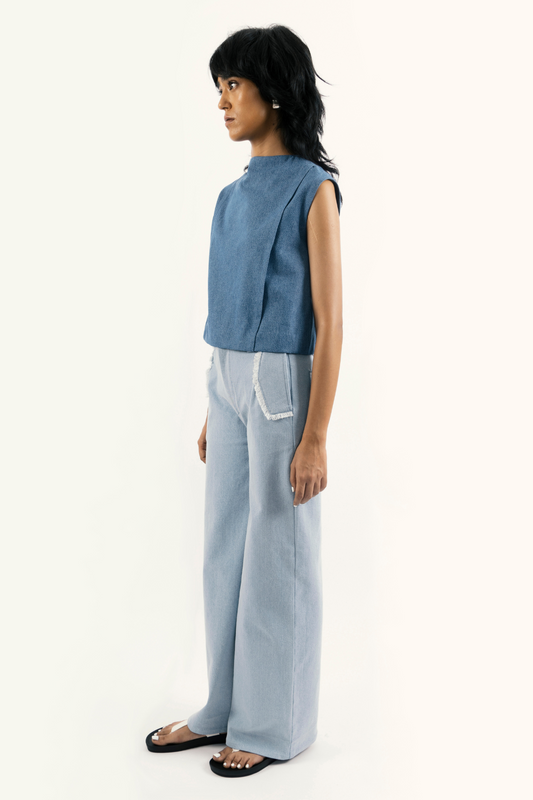 FRINGED POCKET PANTS