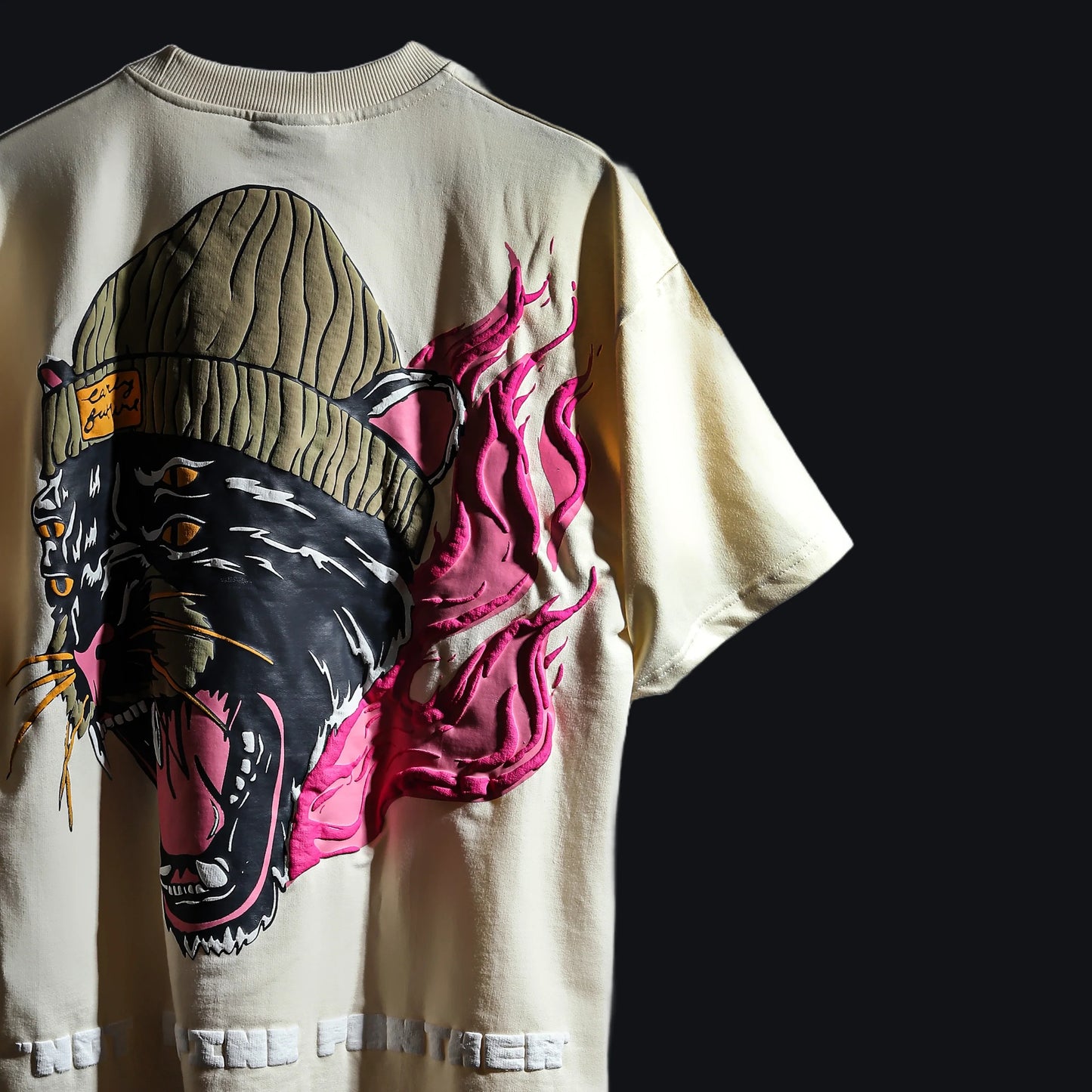 "NOT A PINK PANTHER" Pale Cream Tee.