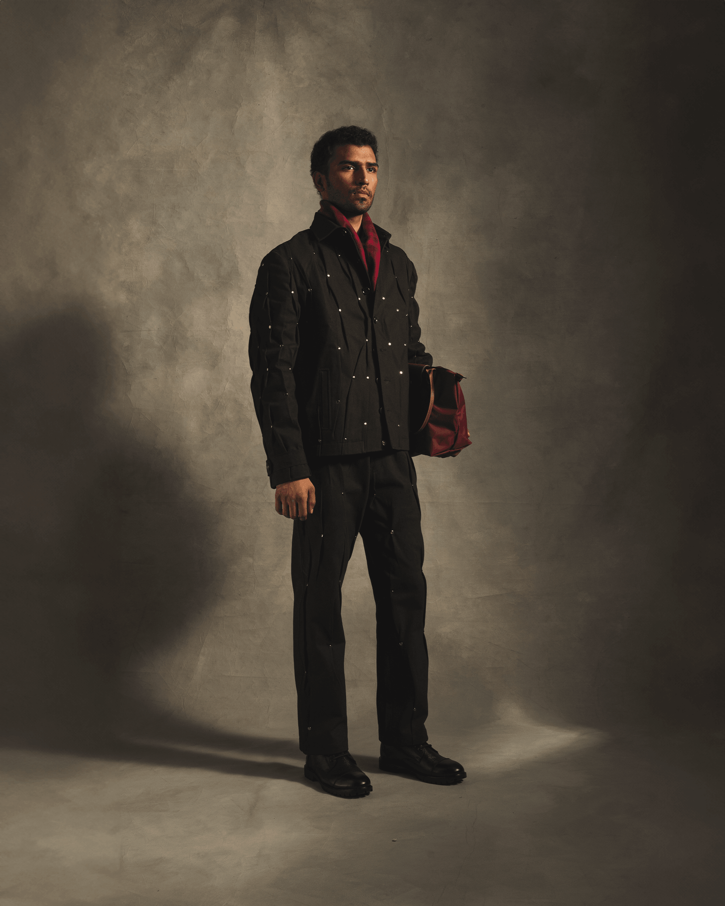 Cross Rivet Jacket In Black