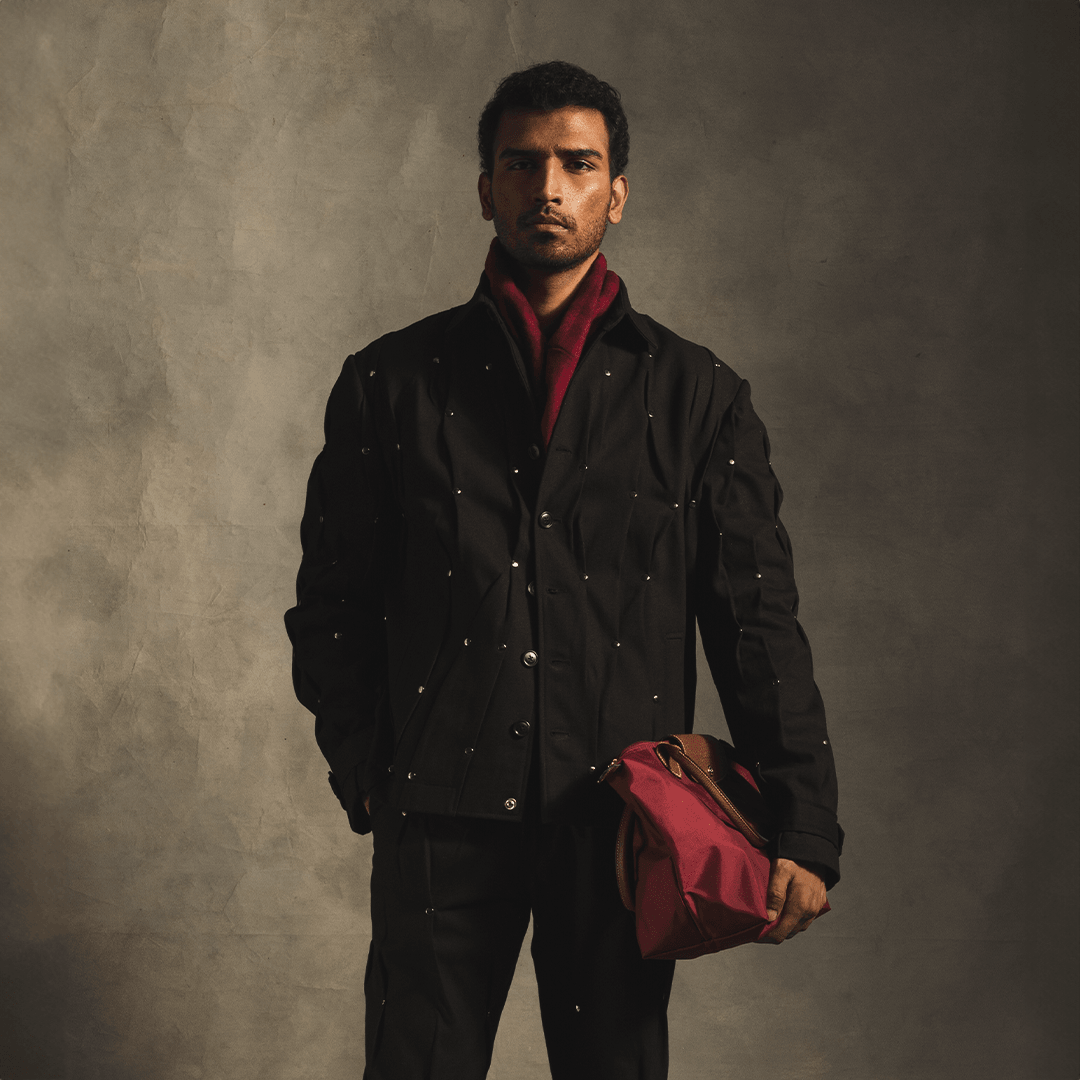 Cross Rivet Jacket In Black