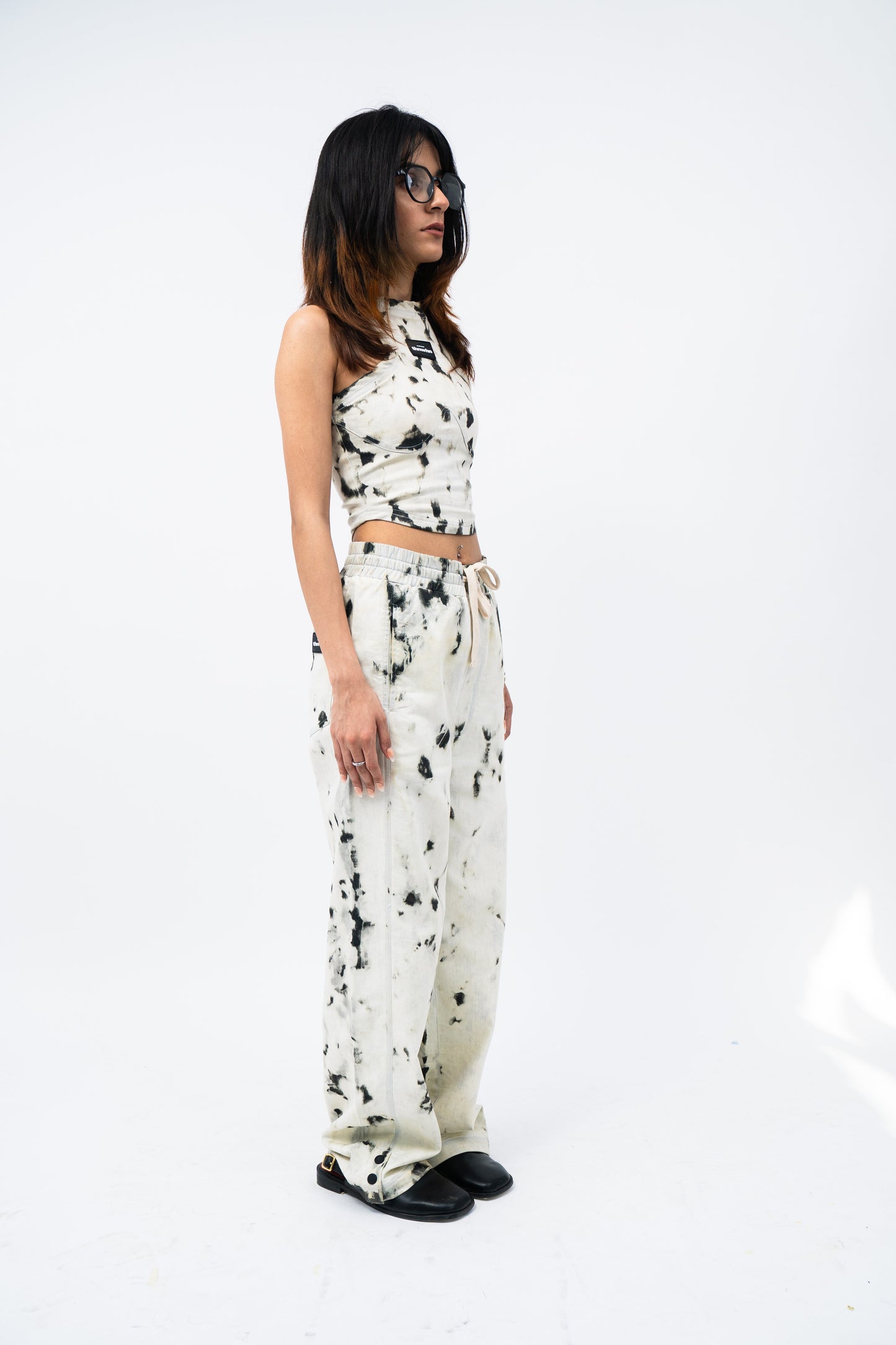 Spilled Ink Crop Top