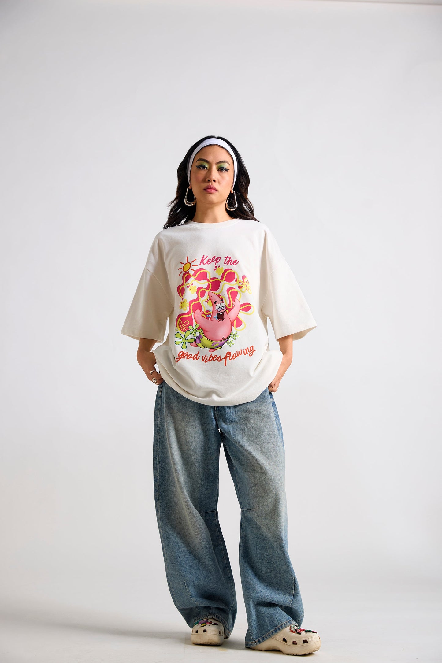 Spongebob:Keep the Good Vibes Flowing Oversized T-shirt