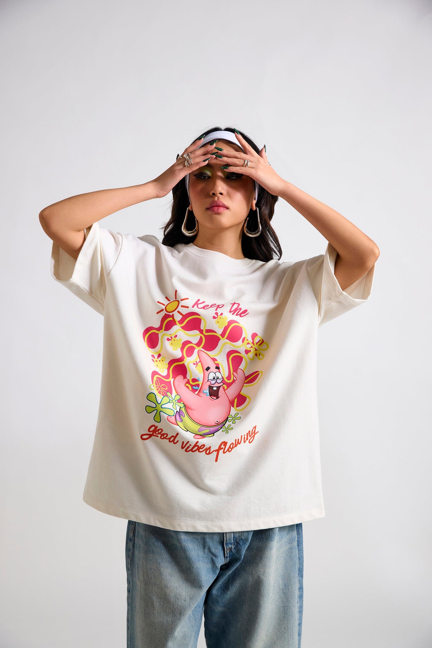 Spongebob:Keep the Good Vibes Flowing Oversized T-shirt