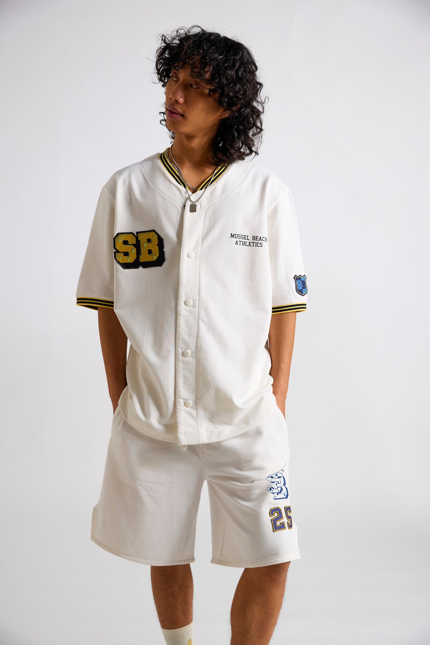 SpongeBob: Mussel Beach Athletics Men's Varsity T-shirt and Shorts Set