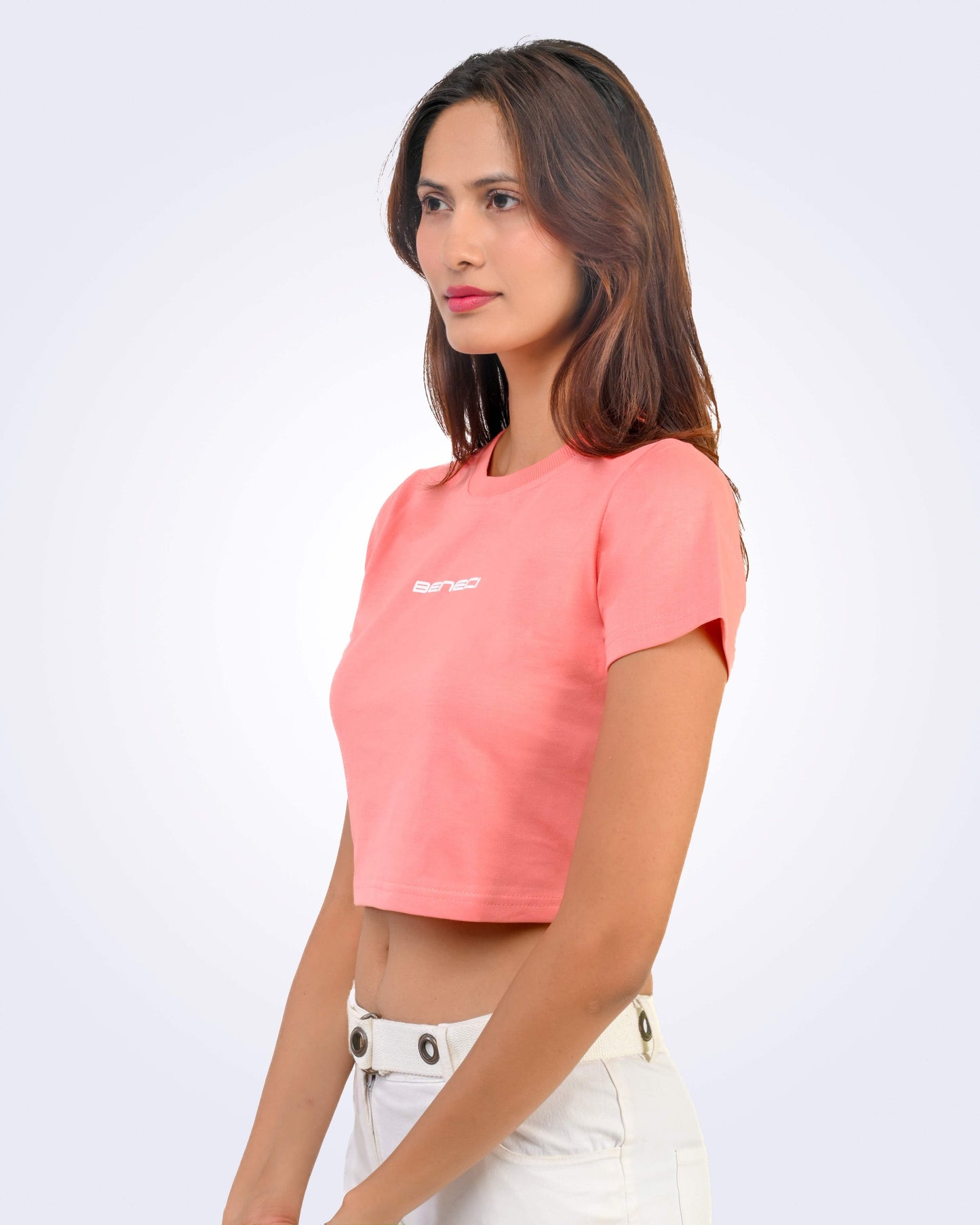 PEACH CROP TOP