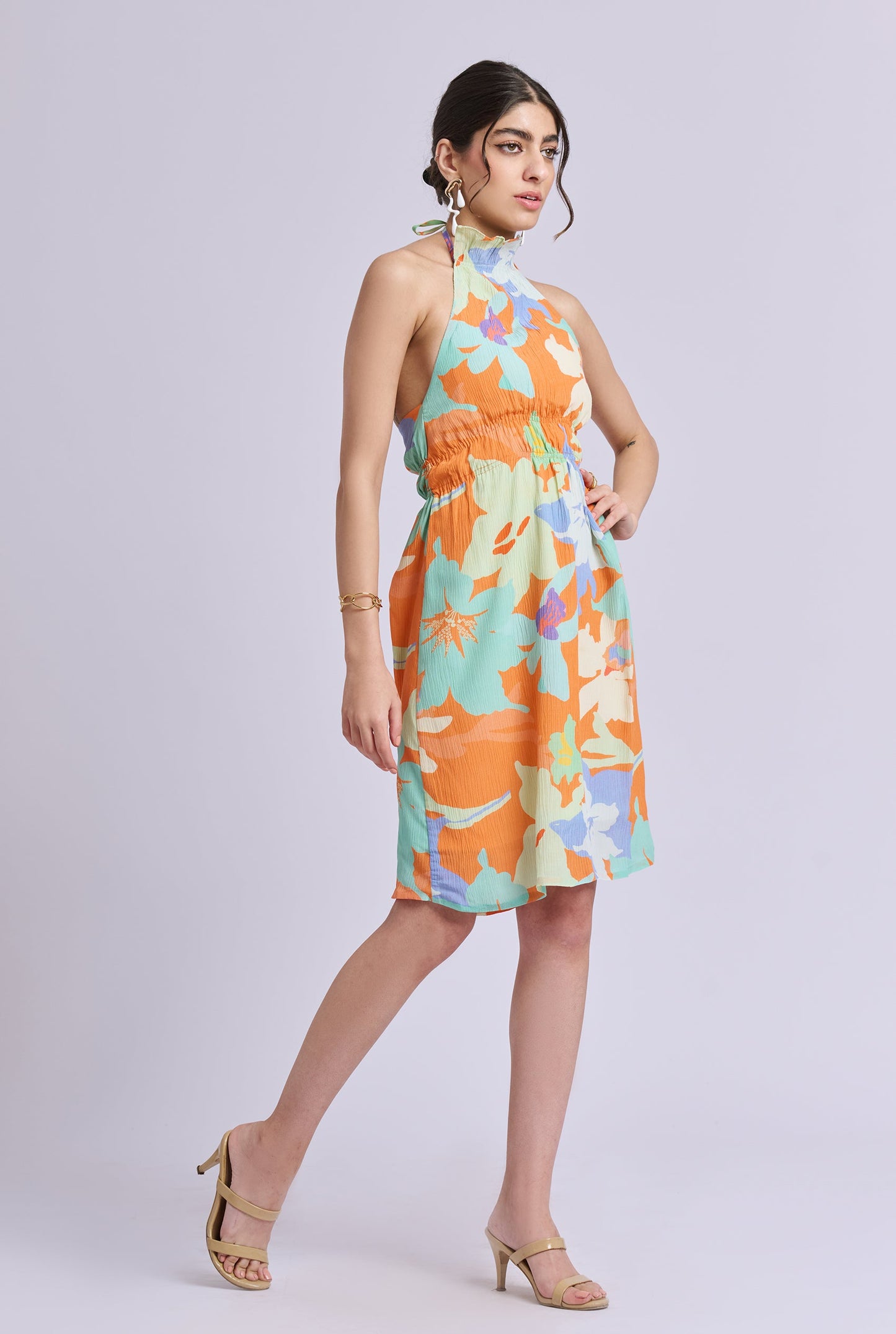 Chloe Multi Color Halter Dress