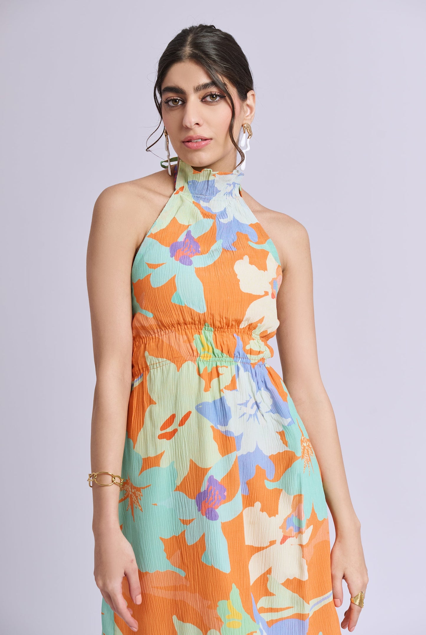 Chloe Multi Color Halter Dress