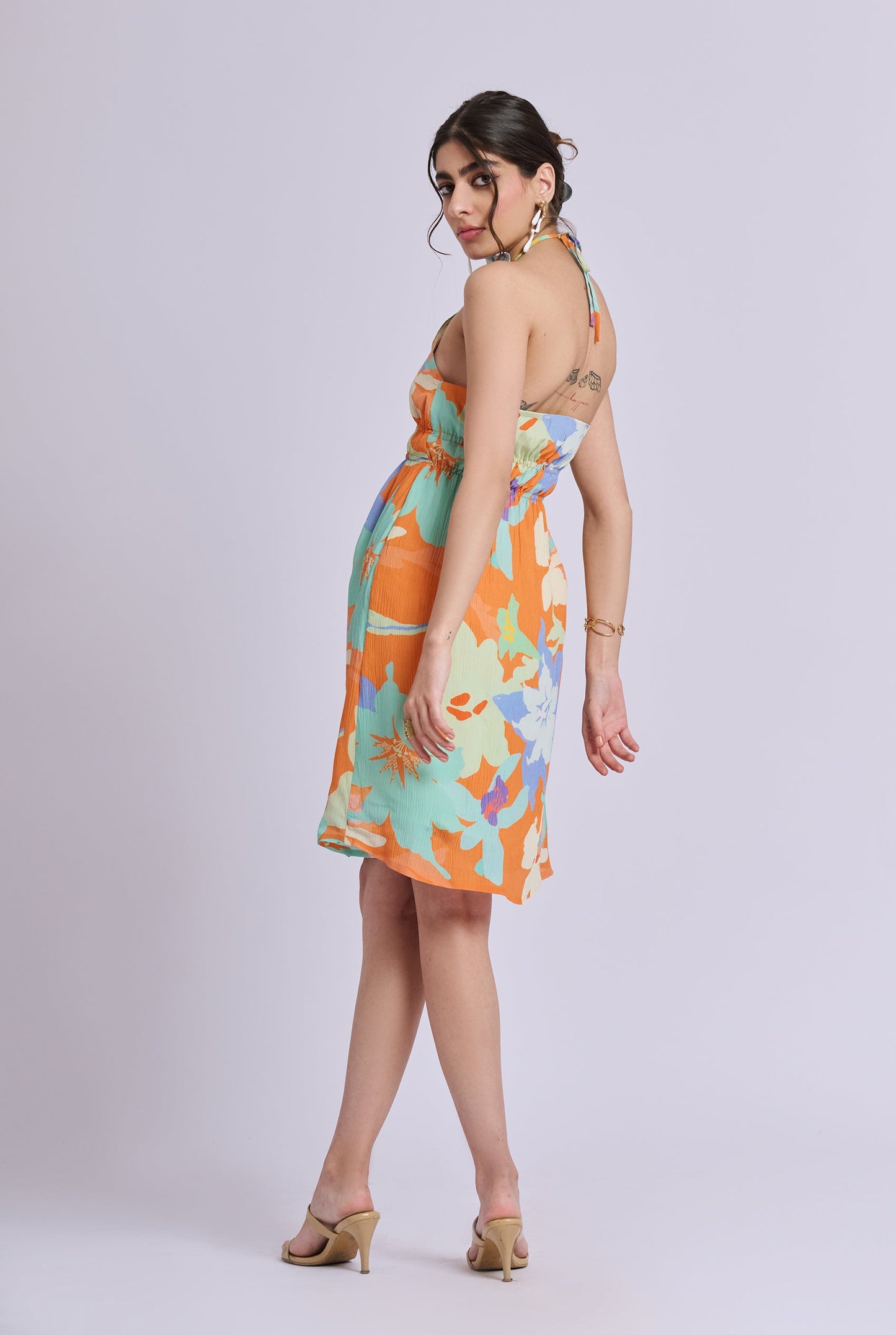 Chloe Multi Color Halter Dress