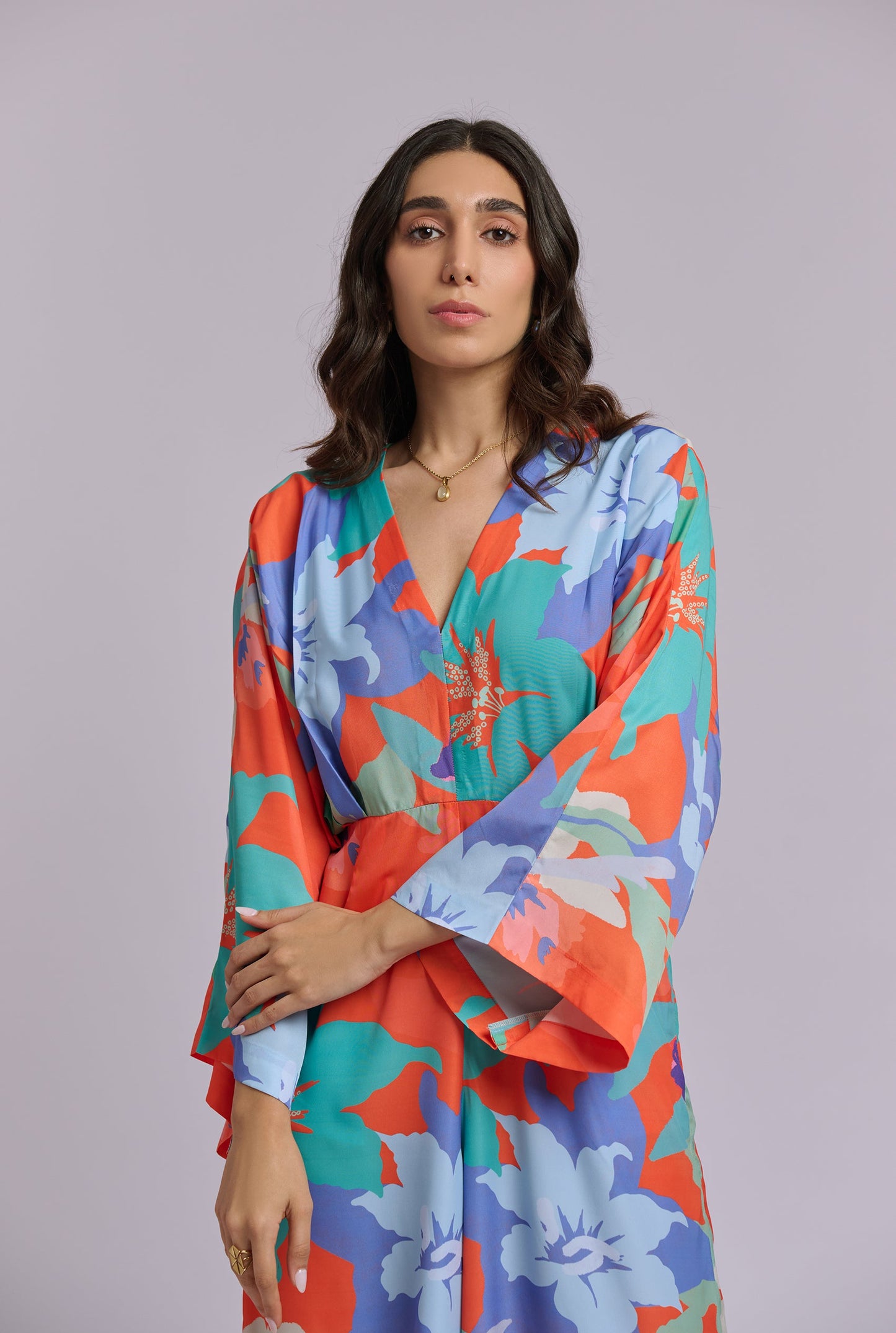 Solana Multi Color Flowy Jumpsuit