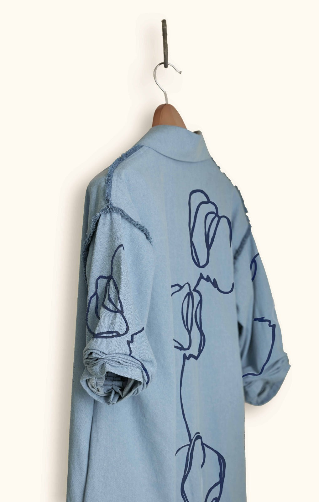 CONTRAST CORDING DUSTER