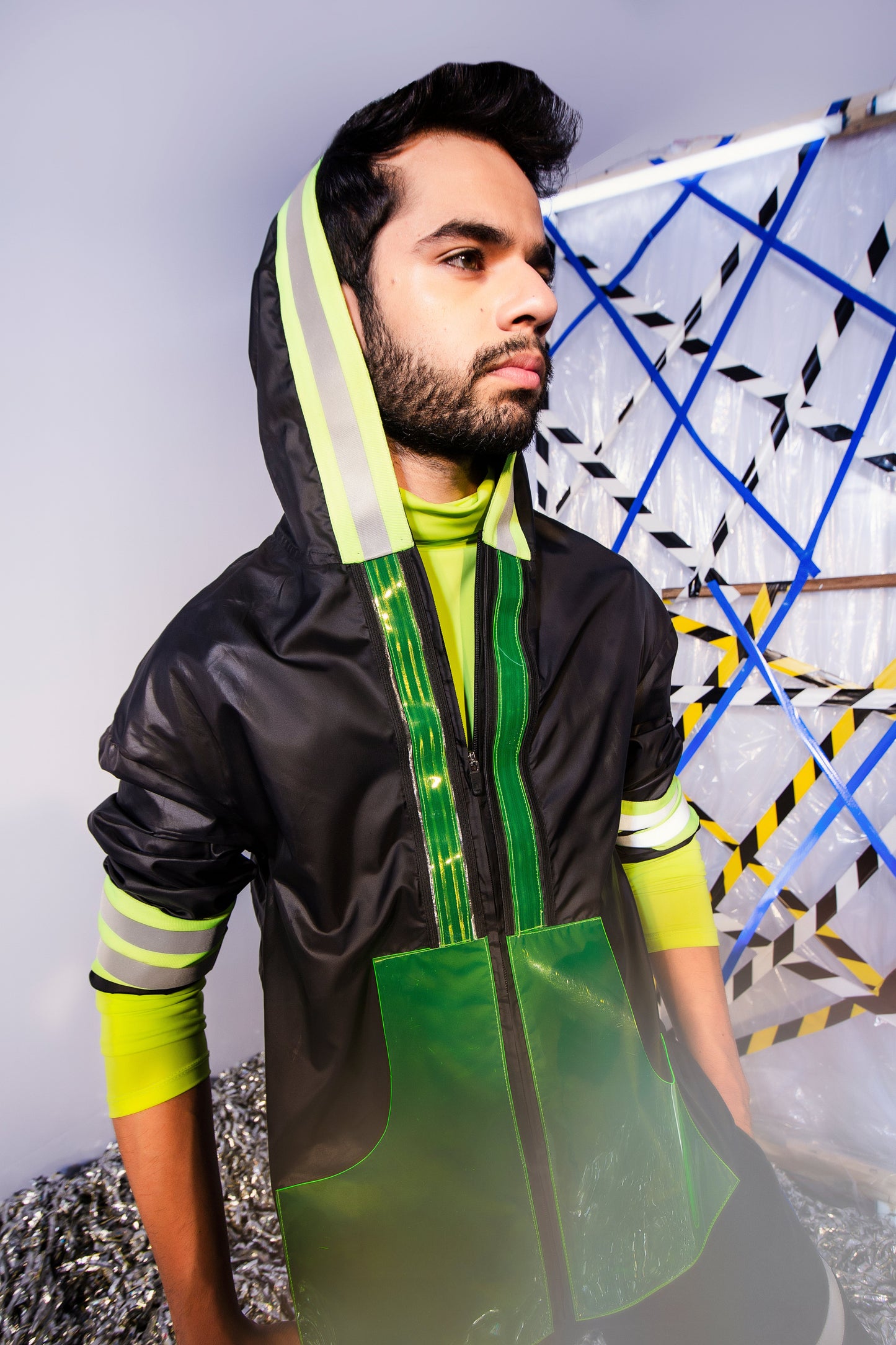 Unisex Utility Alpha PVC Reflective Water Proof Jacket