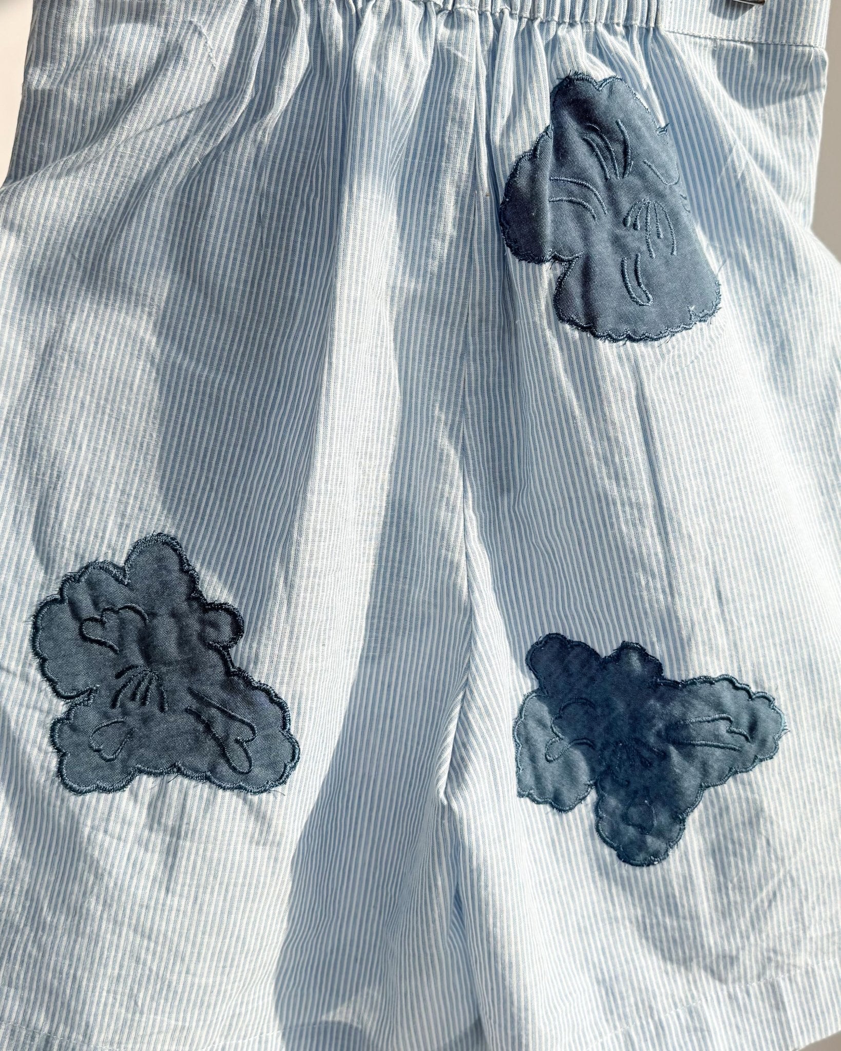 Blue Striped Bermuda Shorts - erised pret