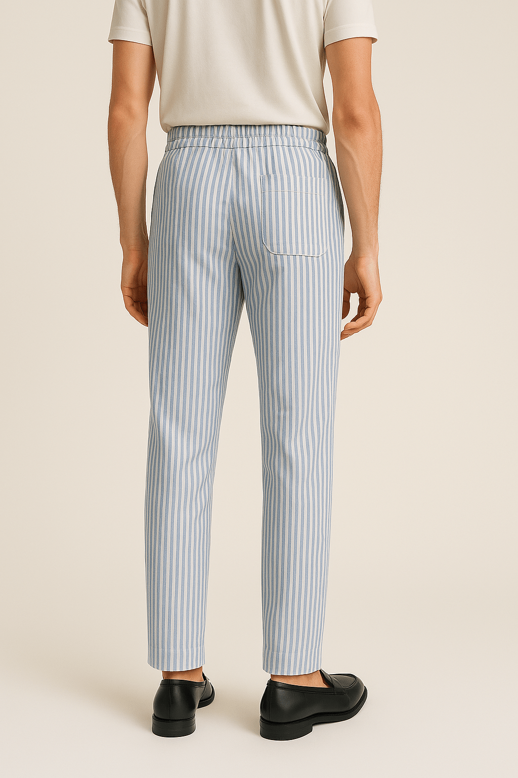 Blue Striped Cotton Trousers - erised pret