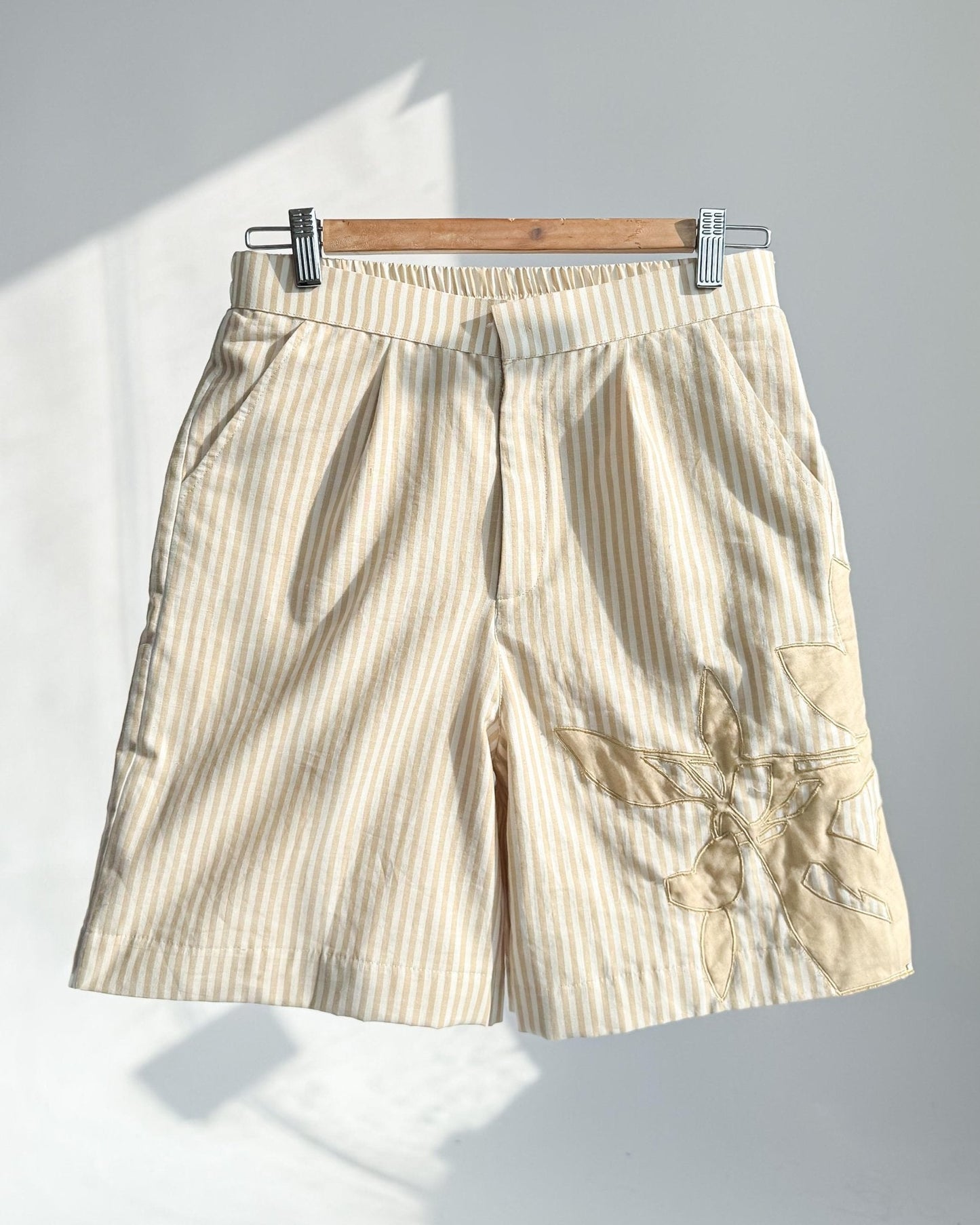 Cotton Bermuda Shorts - Beige - erised pret