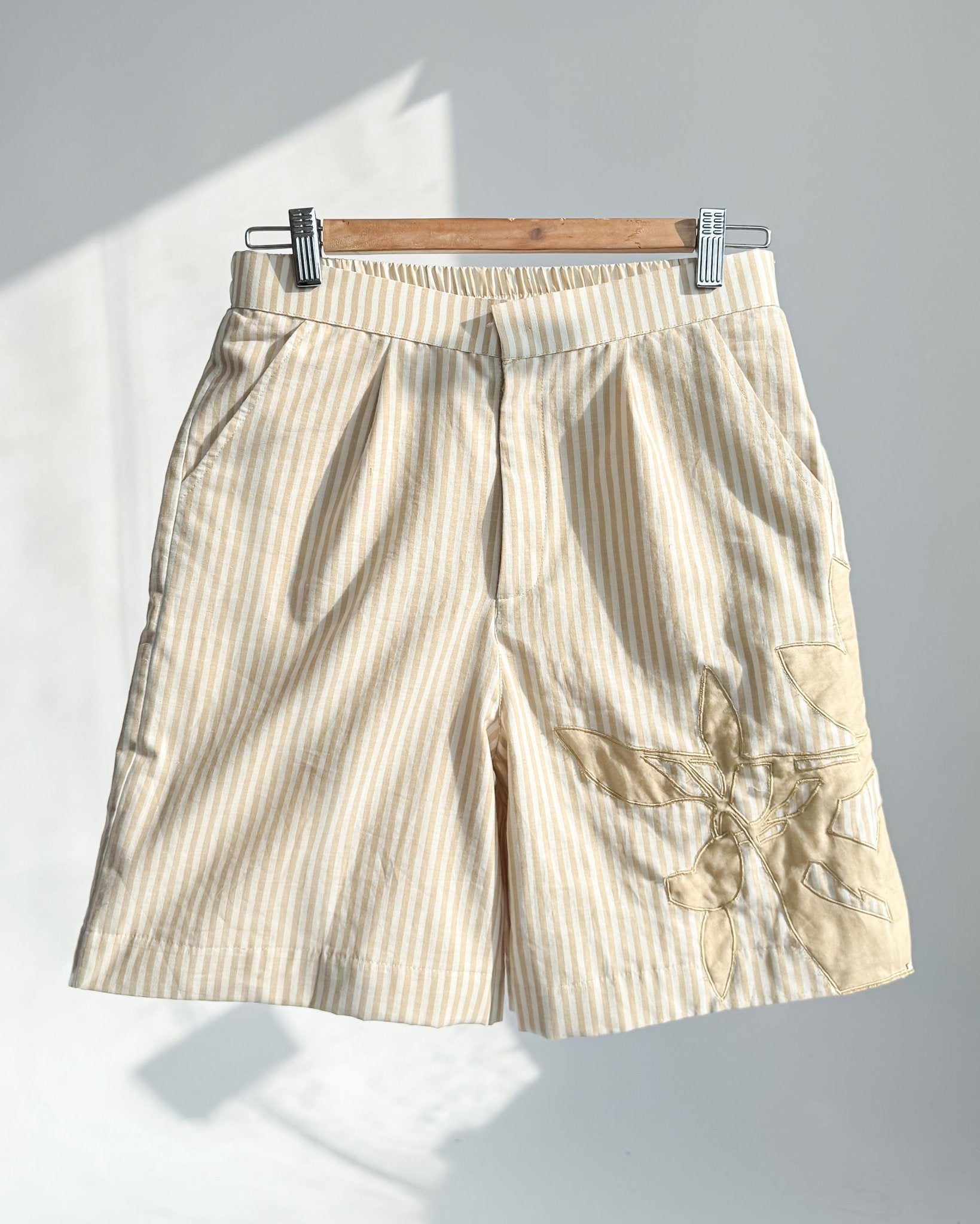 Cotton Bermuda Shorts - Beige - erised pret
