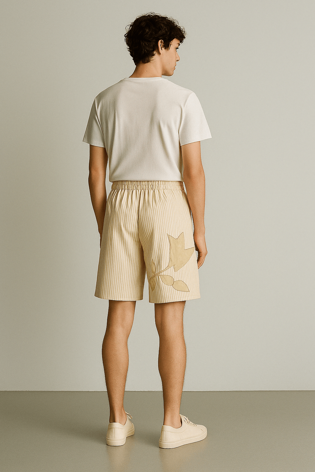 Cotton Bermuda Shorts - Beige - erised pret