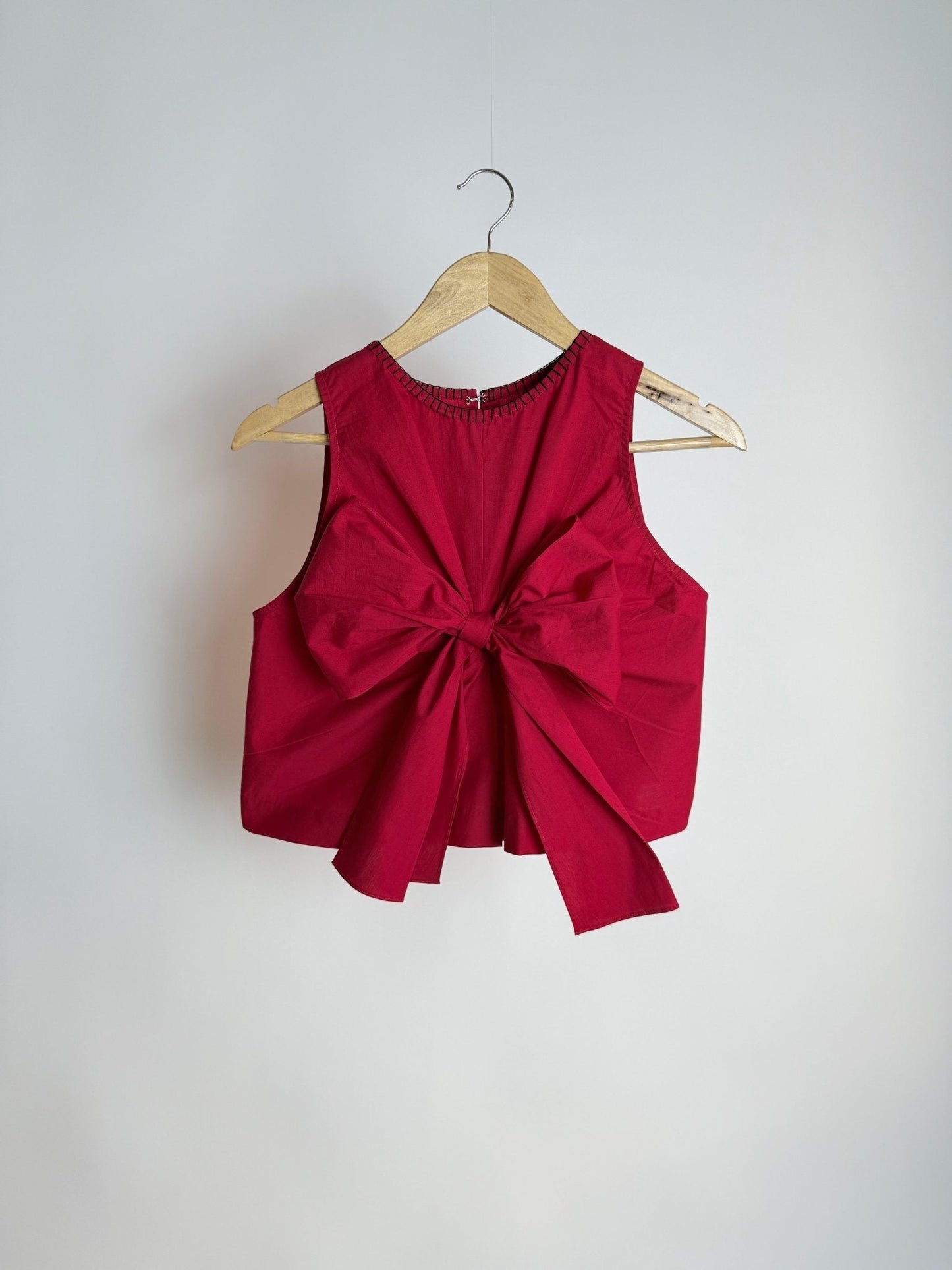 Crimson Tied Bow Knot Top - erised pret