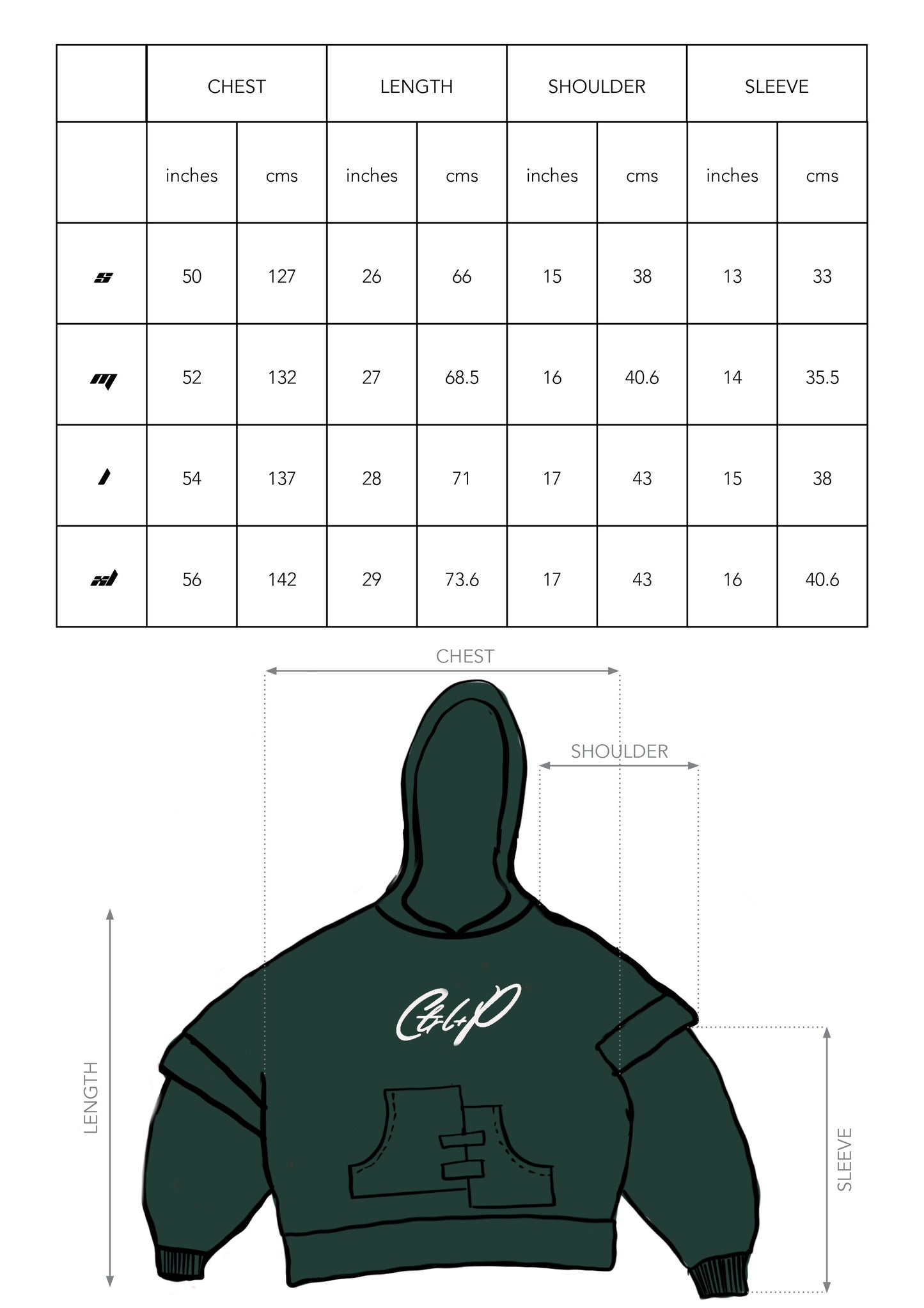 Unisex CTRL+P LOGO HOODIE