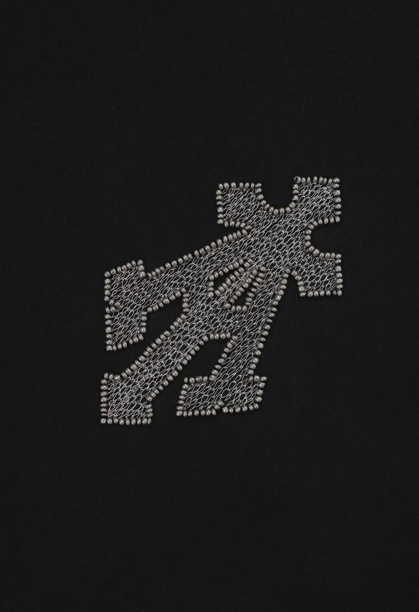 Alpha Cross Zari Embroidered Relaxed Tee