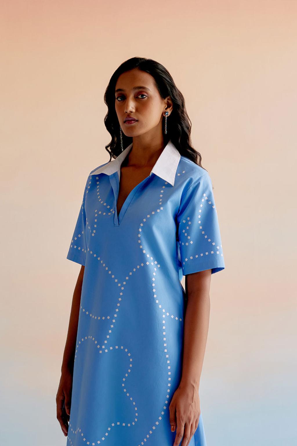 Blue Flora Dress