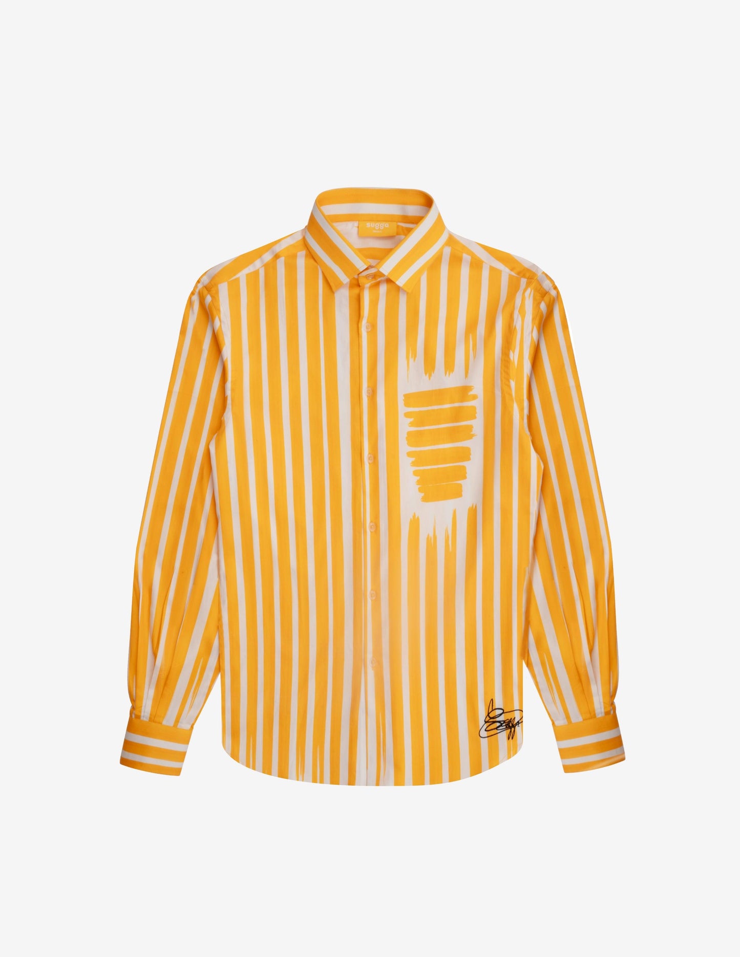 Fake Stripe Shirt In Yellow