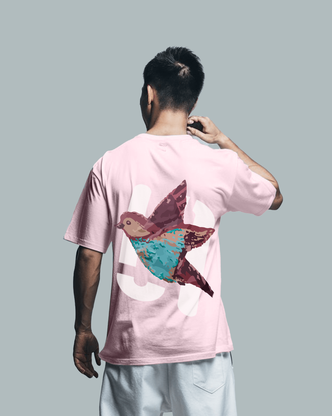FEATHERED FRIEND OVERSIZED PINK T - SHIRT - SULLITT