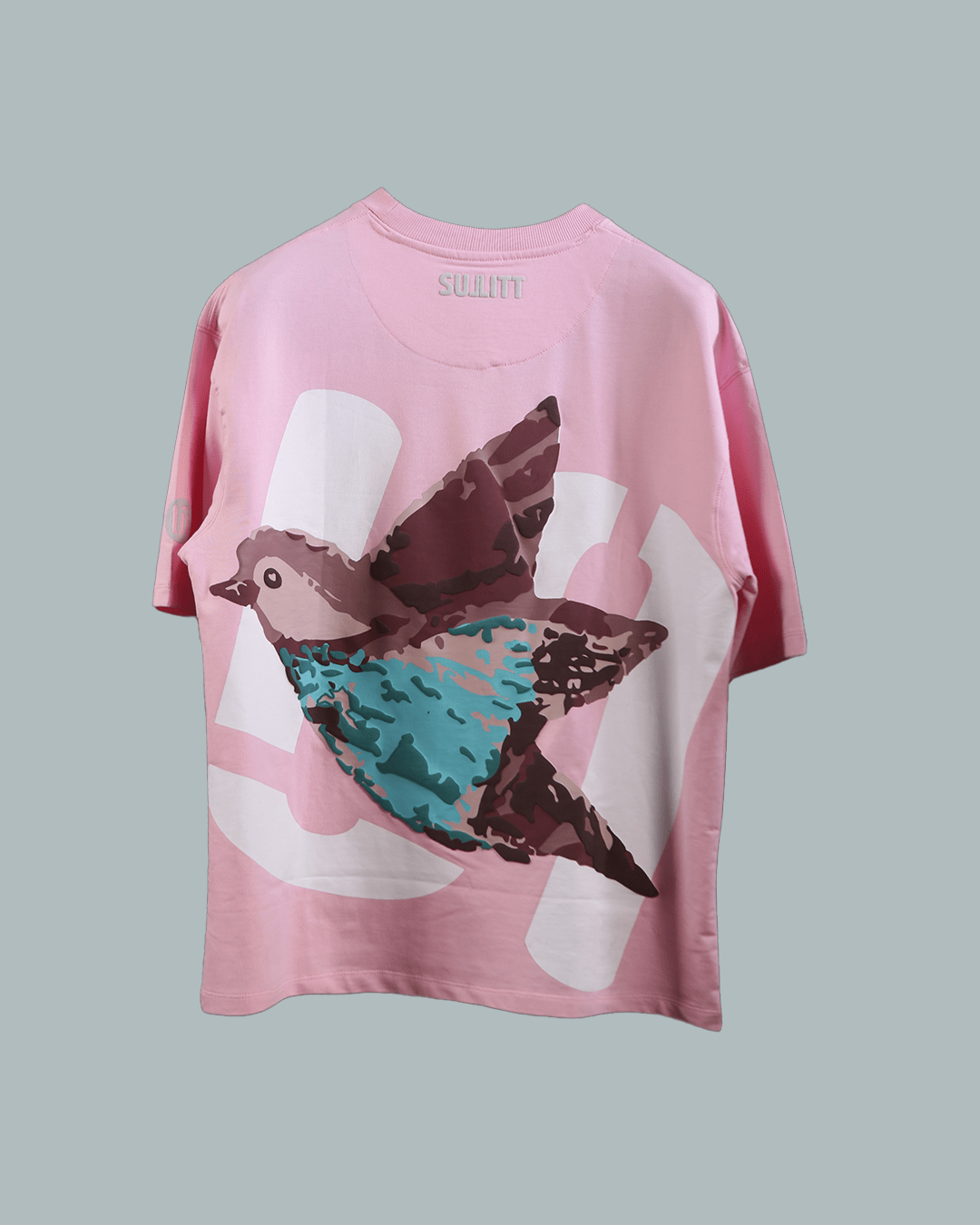 FEATHERED FRIEND OVERSIZED PINK T - SHIRT - SULLITT