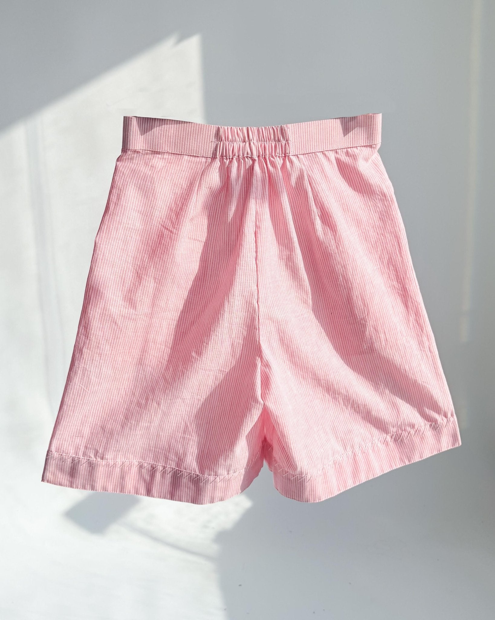 Handstitched Pinstripe Bermuda Shorts - erised pret