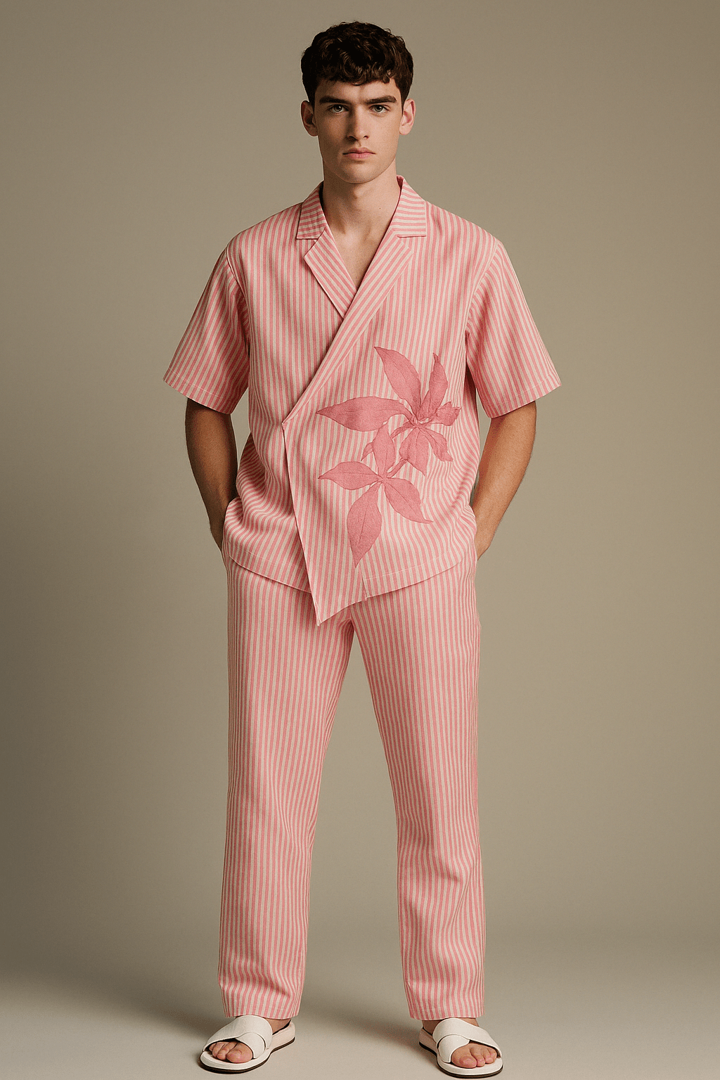 Pink Striped Assymetrical Shirt - erised pret