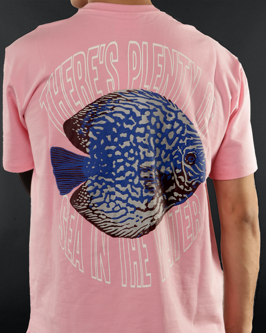 Unisex SEA & THE FISH TEE - LIGHT PINK