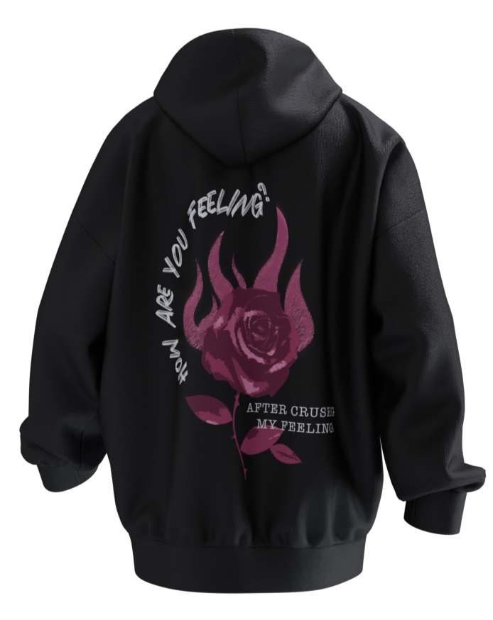 Unisex Crushed Feelings Hoodie - Charcoal