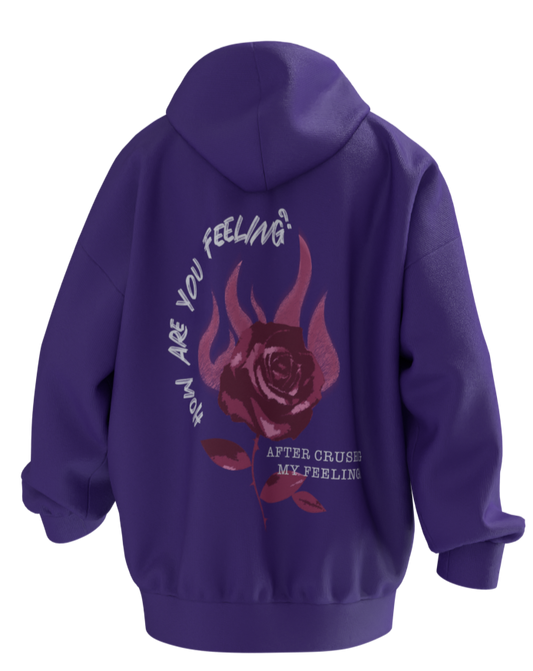 Unisex Crushed Feelings Hoodie - Grape