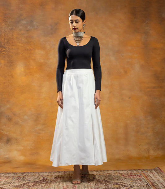 White Linen Long Skirt