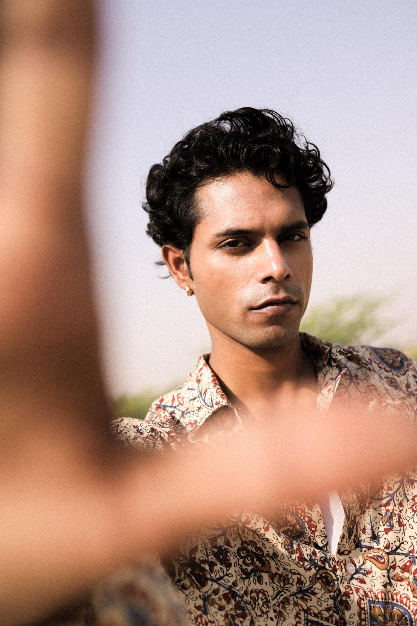 Bagru Hand-Blocked Jaal Summer Shirt