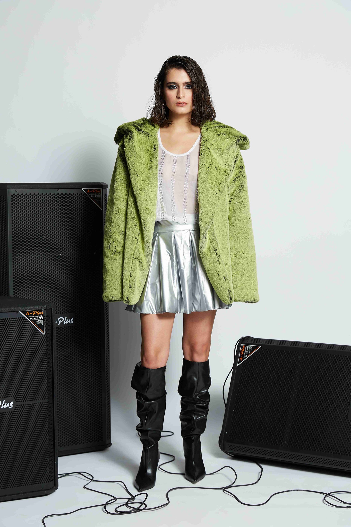 Oversized Two-Tone Faux Jacket