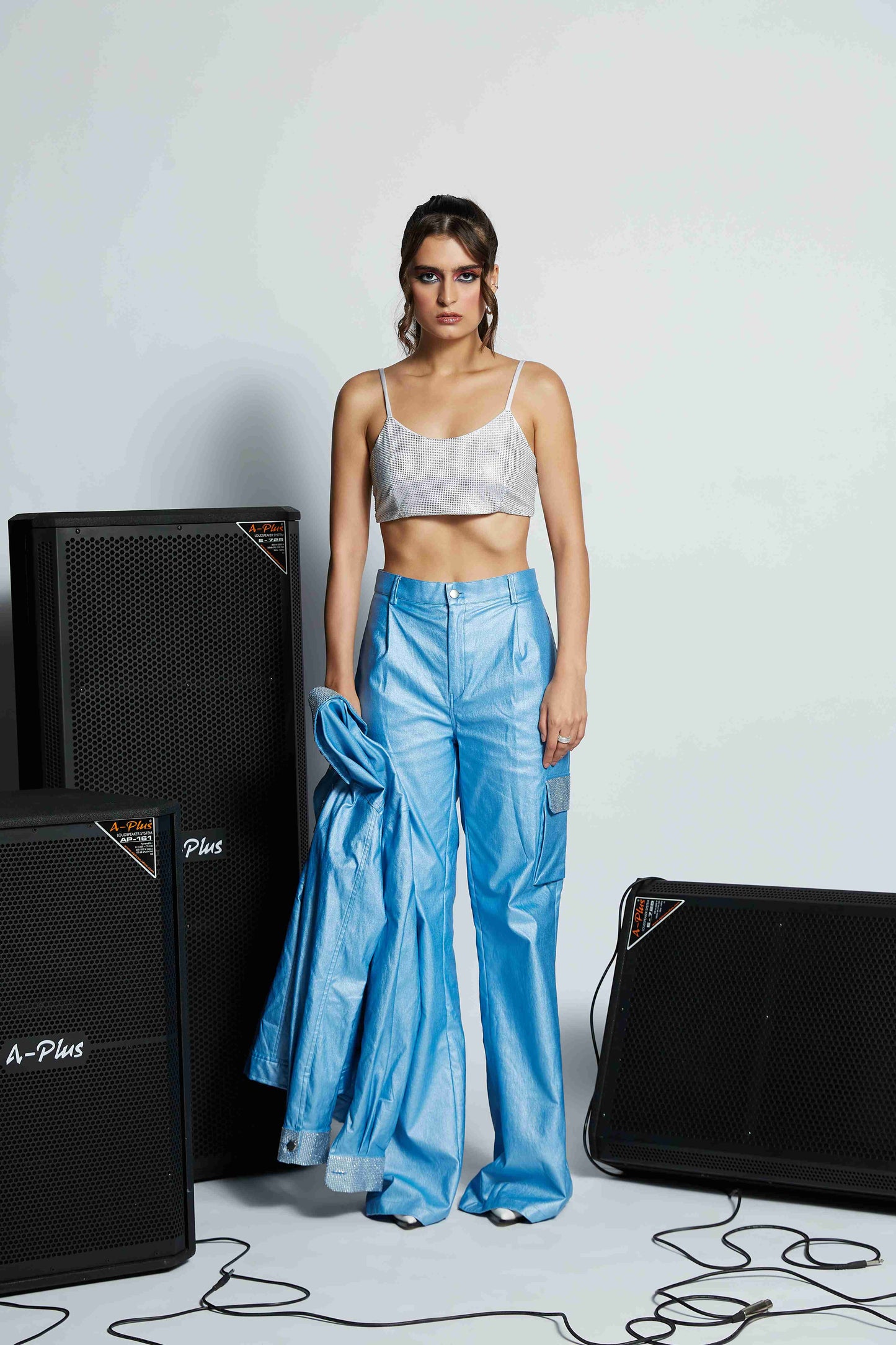 Groovy' Rhinestones Cargo Pants