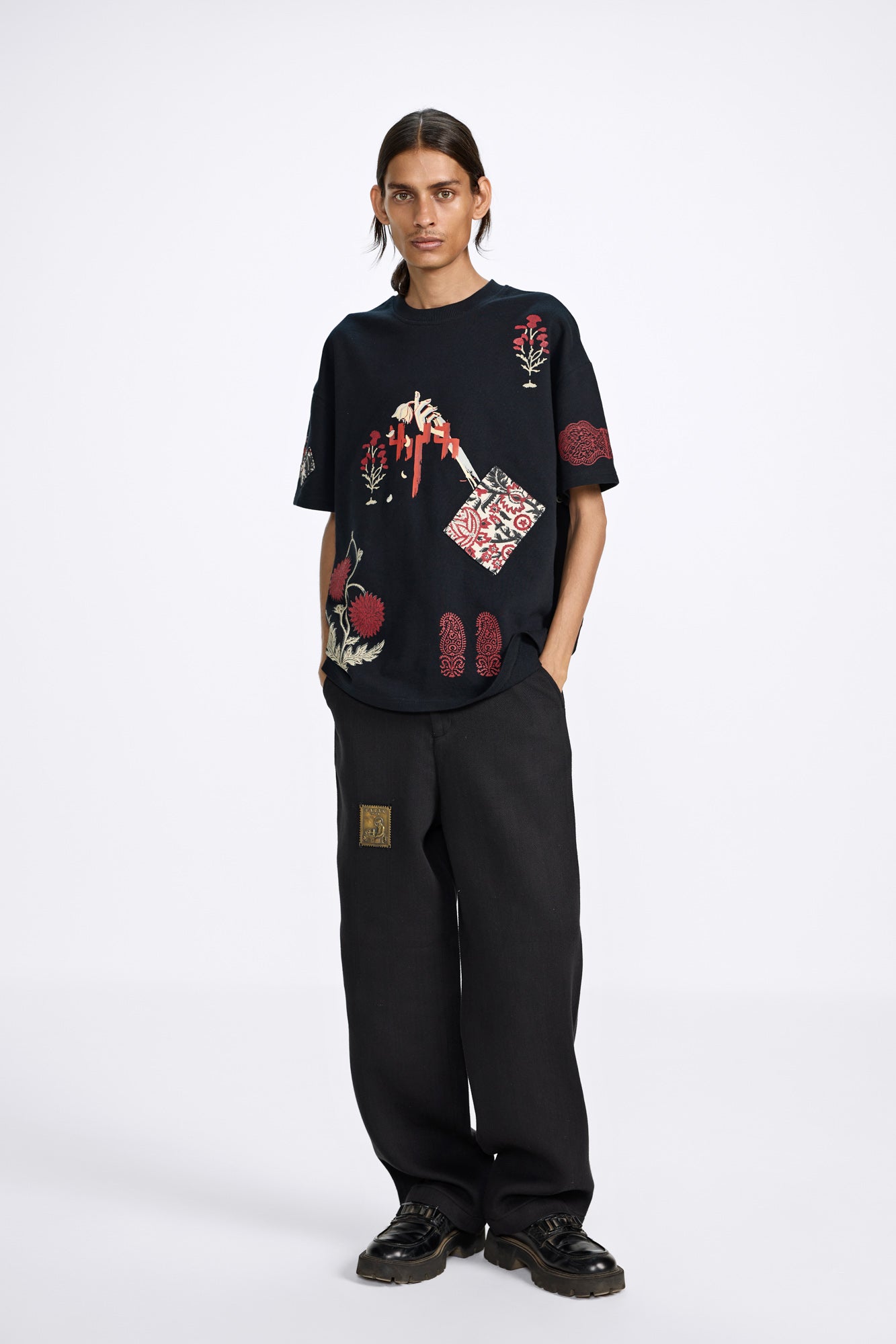 Thinking Loud' Block-Printed T-shirt