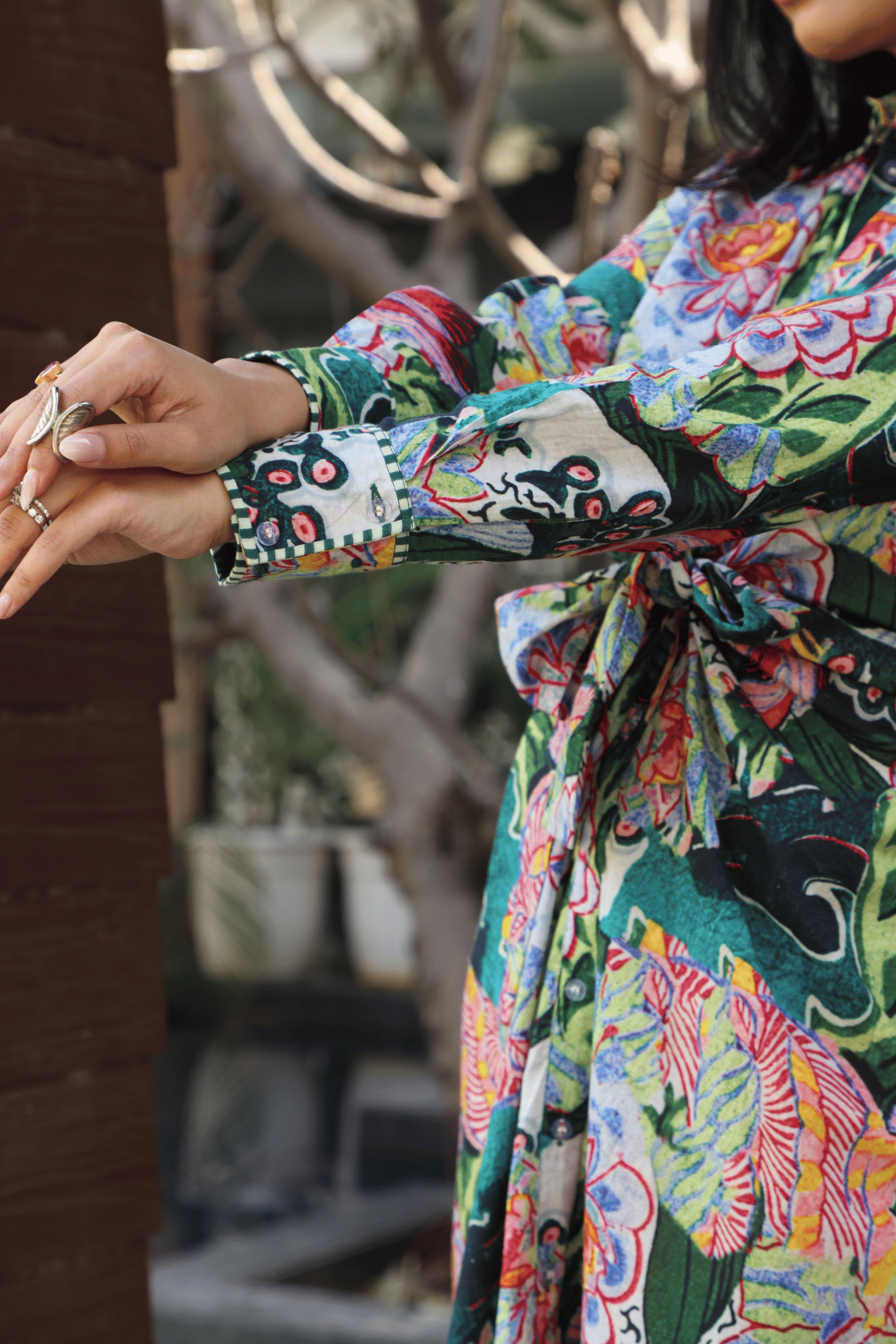 MEHEK Floral shirt 
dress